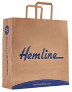 HEMLINE PAPER BAG WITH HANDLE - 80GM, 35CM X 35CM X 8CM GUSSET